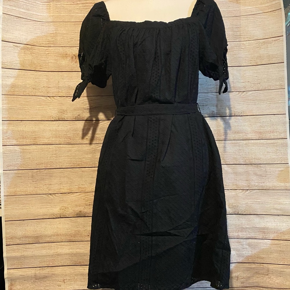 Off the Shoulder Eyelet Dress
